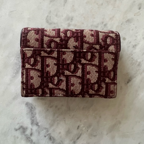 ❌SOLD❌ AUTHENTIC DIOR RED OBLIQUE SADDLE FLAP CARD HOLDER - Picture 6 of 10